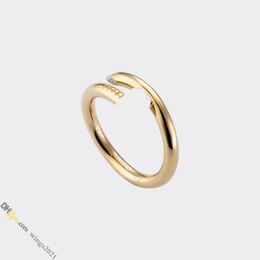 nagelring sieraden ontwerper voor vrouwen designer ring diamanten ring titanium staal vergulde nooit vervagende niet-allergisch goud/zilver/roségoud;Store/21417581