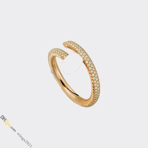 Anneau de bijoux de bague à ongles pour les femmes du concepteur de pavé de diamant anneau en acier en acier en acier en acier en acier sans allergique non allergique;Magasin / 21417581