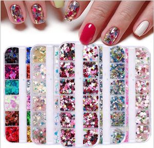 Nail Sequin Paillette Heart ShapedNail amour paillettes laser flash ongles ultra-minces 3D Flakes Slices Spangle Holographics Glitter Stickers