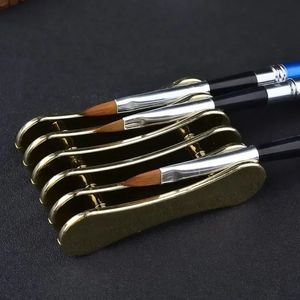 Outils d'atelier de nail porte-stylo en métal en argent en argent mini porte-stylo à 5 cellules porte-stylo acrylique