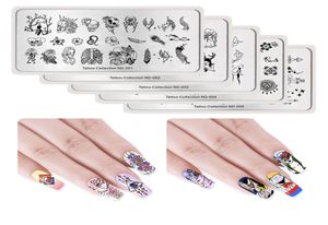 Nail Embouillage de la plaque d'image Typographie Tatouage Nature Animal Nail Art Tamplate SPORCHE Nails Tool5965968