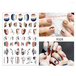 Nagelstickers 1pc Art Floral Graffiti Abstract Design Sticker 3D Nails Decoration Transfer Slider DIY Professionele benodigdheden