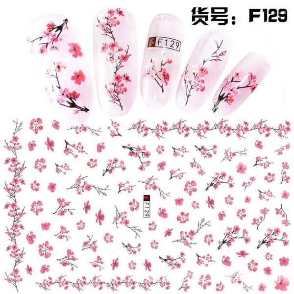 Autocollants pour ongles 3D autocollant Sakura fleur curseur ongles Art décoration enveloppes décalcomanies mignon Design adhésif manucure conseils Pegatina