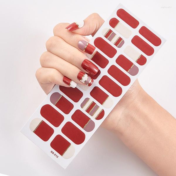 Nagelstickers Kerst Aankleden 22 Tips/Sheet Manicure Ontworpen Sticker Voor Nagels Decoratie Set Nailart Tape