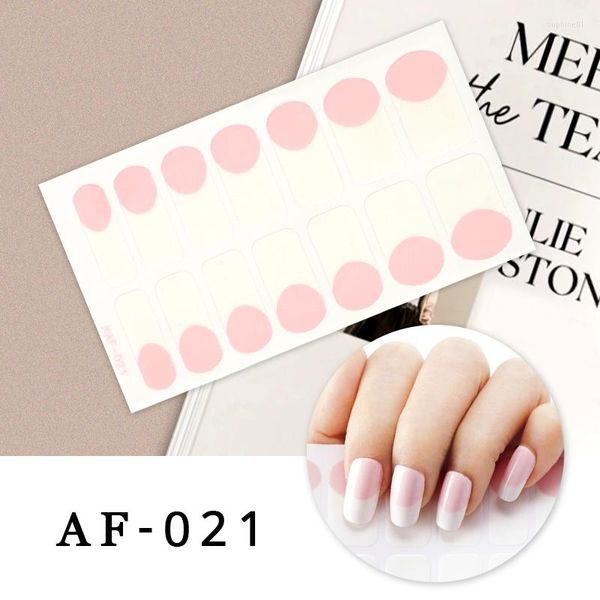 Pegatinas para uñas, envolturas 3D autoadhesivas clásicas de color rosa, cubierta completa para decoración de uñas, se acepta envío directo