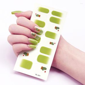 Autocollants à ongles mignon vert habiller bricolage femmes Salon ongles Art décoration concepteur décalcomanies pour manucure cadeaux de noël