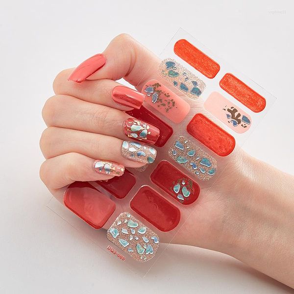 Nail Stickers Quatre Sortes 0f Décoration Mode Polonais Coloré Bande Ongles Autocollant Designer Brillant