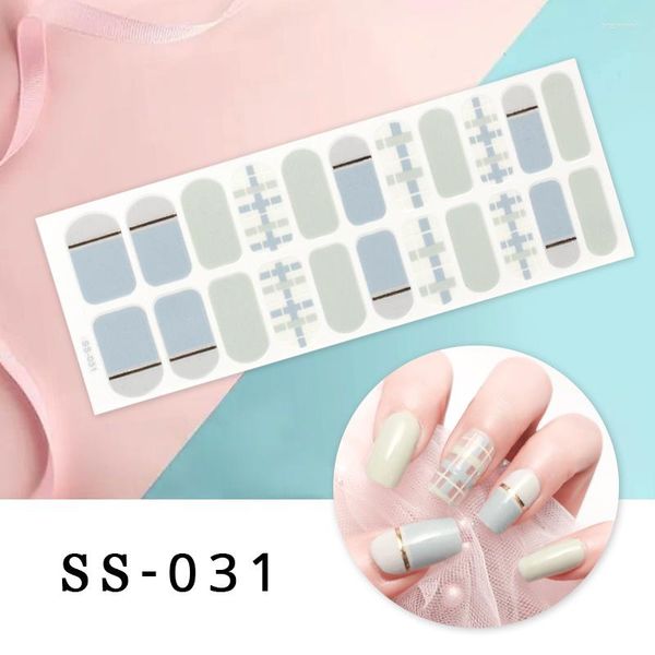 Pegatinas de uñas, esmalte de moda semitransparente para mujeres y niñas, arte de uñas 3D autoadhesivo fácil Ues