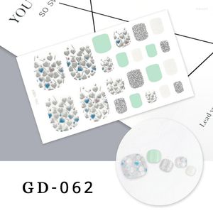 Nagelstickers Sanuxc zomersticker voeten Zelfkleurig voor nagels 3D glitter manicure stickers vrouwen meisjes decoreren voet