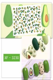 Nagelstickers Set 3D self -selfadhesive stickers avocado cactus daisy fruit laat stickers voor vrouwen meisjes kinderen diy nagels salon manicure6354650