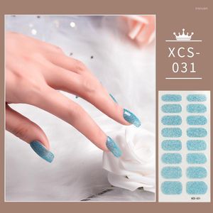 Nagelstickers hemelsblauw glanzende twinkle designer stickers Loveliness Pure Color Nails Sticker zelfklevend