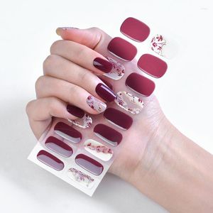 Nagelstickers Jaar Semi-uithardende Gel Polish Sticker Waterdicht Duurzaam UV Strip Wraps Voor Vrouwen DIY Art