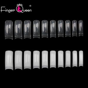 Nail Tips 500pcs Naturel et Clair Français Faux Ongles Gel Acrylique Diy Salon Fournisseurs extras Long Pour Professional Fake Art 220716