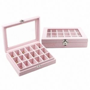 Outils à ongles Rose Manucure Daim Boîte à bijoux Bijoux coréens Boîte de rangement Simple Princ Girl Heart Vente I4r7 #