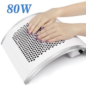 Traitements des ongles 80W Aspirateur haute puissance Machine de manucure Aspiration puissante Ventilateur puissant à faible bruit avec sacs à poussière Salon Utilisation Art Equipment 230520