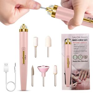 Nail Treatments Crossborder nail polisher electric fiveinone manicure file bright polish 231007