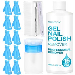 Traitements des ongles Kit de dissolvant de vernis gel avec clip de trempage lime poussoir cuticule rapide et facile enlever les paillettes UV 230703