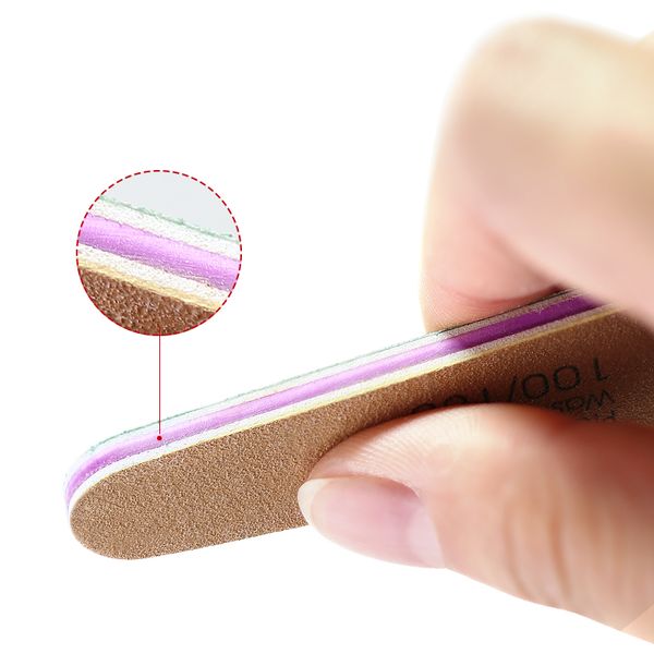 Nailco 3pcs / Set Sponge Sand Stand Bar 100/180 # Fine surface ronde côté durable Utilisation plusieurs fois