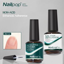 Nailpop ongles déshydrateur et apprêt Préparation naturelle sans acide pour le gel UV acrylique Polie