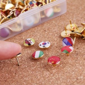 Nagels Push Pins National Flag Thumb Tacks Country Map voor Bulletin Board Office Assorted Landen Patroon 194 221130