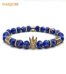 Naiqube 2018 Fashion Cube Charm Bracelet Bracelet Men de pierre Bracelets Bangles Homme bijoux6752624