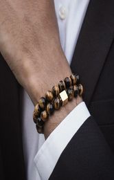 Bracelet Naiqube Men Bracelet 10 mm Bracelet 2018 Fashionclassic Stone Beded Charm Bracelets Amp Brangles pour hommes bijoux Gift2843329