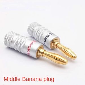 Nakamichi Fijn koper Goud vergulde bananenplug lassenvrije 4mm bananenplug luidspreker kabelplug