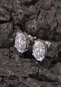 Nakashtra Stijl Ronde Natuurlijke Witte Diamanten Oorbel 14K Wit Goud Vrouwen Mode-sieraden Oorstekers2525571