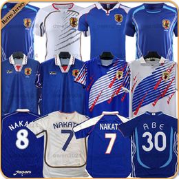 Nakata Japan Retro Soccer Jerseys Vintage 1994 1998 99 2000 2006 Soma Akita Okano Kawaguchi 2002 Classic Football Shirt Kazu Hattori à manches courtes longues