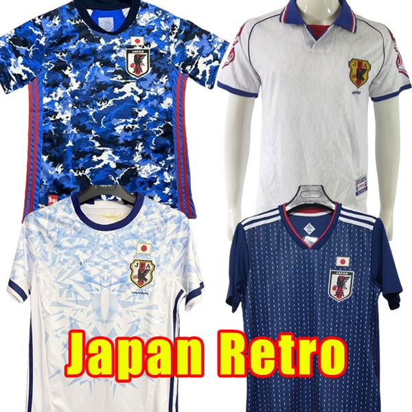 Nakata Retro Japan Soccer Jerseys Vintage Soma Akita Okano Kawaguchi Shirt Football Classic Kazu Hattori Équipe nationale à manches courtes 16 17 18 20 1998 Home Away