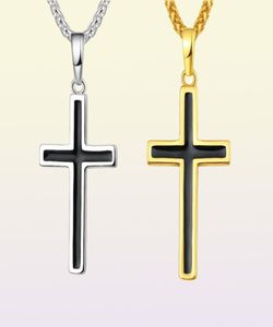 Collier pendentif croix NAKE pour hommes/femmes, chaîne de couleur or, bijoux religieux, cadeaux de noël 6610343