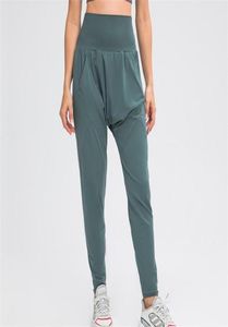 Pantalon de jogging de Sport en tissu à sensation nue pour femmes, taille haute, Fitness, course à pied, avec deux poches latérales, tenue de Yoga 4281940