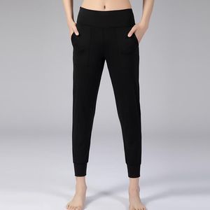 Pantalon de Yoga coupe ample, sensation nue, jogging d'entraînement pour femmes, Leggings de gymnastique élastiques avec deux poches latérales Z13U