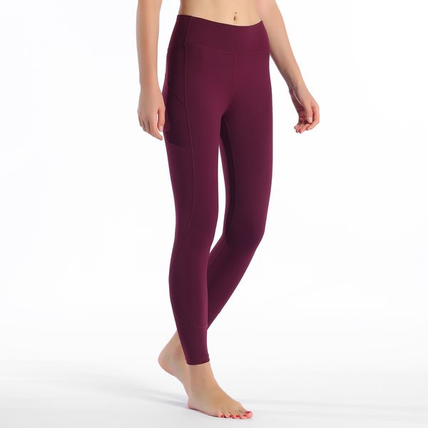 Pantalon de Yoga en matériau nu, taille haute, élastique, Leggings de course, séchage rapide, vêtements de Fitness, tenues de marque décontractées pour dames, serré47IG47IG