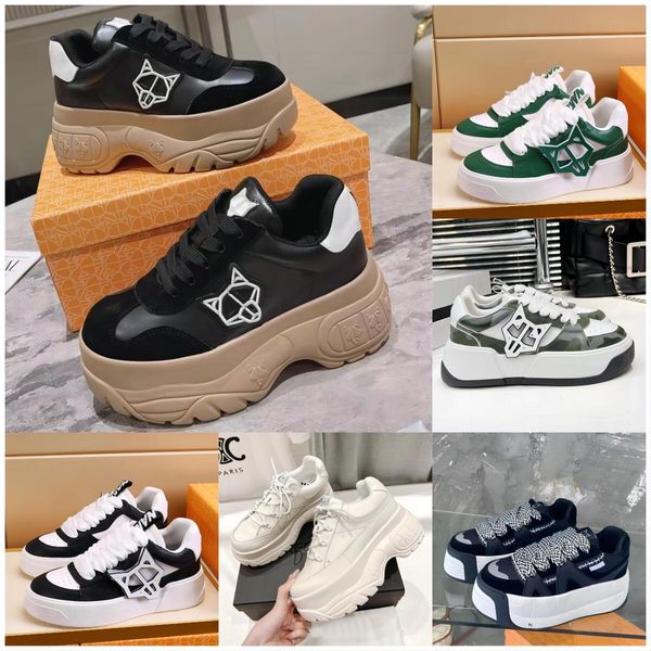 Zapatillas de deporte de diseñador para mujer, zapatos informales, deslizadores Kosa, Sinner Hyde, Heidy, plataforma urbana, suela gruesa, zapatillas de viaje de cuero