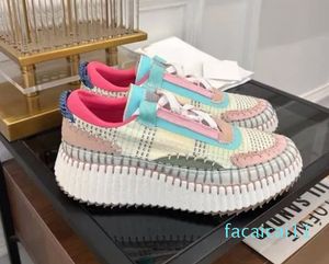 Nama baskets de luxe concepteur femmes chaussures décontractées nouveau modèle affranchissement toile arc-en-ciel Sneaker course chaussure de sport