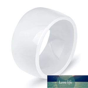 Naam graveren ok mode-sieraden 10mm gepolijst wit keramische ring voor mannen vrouwen engagement trouwringen partij accessoires fabriek prijs expert ontwerpkwaliteit
