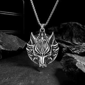 nombre colgante Borla Moda Lobo cabeza personalidad dominante collar punk masculino marea Wolf Totem colgantes hiphop calle tendencia collares hombres venta al por mayor joyería de jade