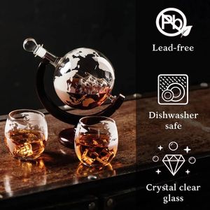 Nancihui Globe Decanter Crystal Glass Wine Bottle Set Whisky Glazen Bar Dispenser Keukenaccessoires Drinkware 240415