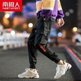 Nanjiren Mannen Kleding enkellange broek Daily Safari Style Causal Multi-Pocket Cotton Cargo Breathable Broek voor heren