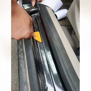 Autocollant Nano en Fiber de carbone pour voiture, bande de Protection pour seuil de porte automobile, miroir latéral, anti-rayures, Film de Protection étanche, DIY bricolage