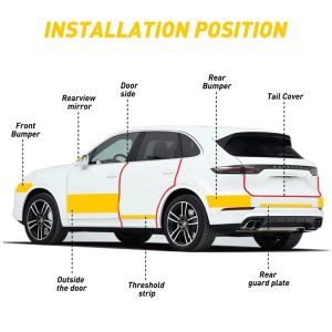 Nano Koolstofvezel Auto Sticker DIY Plakken Protector Strip Auto Instaplijsten Zijspiegel Anti Kras Tape Waterdichte Bescherming Film
