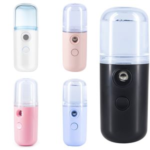 Nano Facial Sprayer Summer Party Favors 30ml Tanque de agua visual Portable Face Steamer Mini USB Nano Mister para extensiones de pestañas Cuidado de la piel