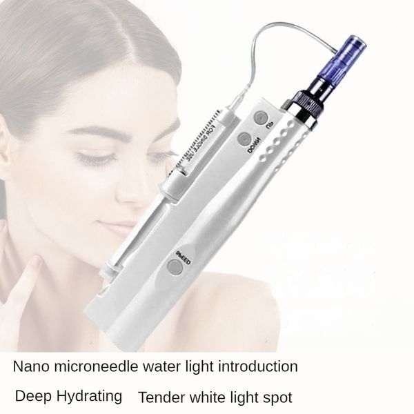 Importateur de nano microcristaux Instrument d'hydratation à micro-aiguilles Pistolet de beauté Salon de beauté Instrument à micro-aiguilles électrique Importateur de mésothérapie Beauté auto-battante