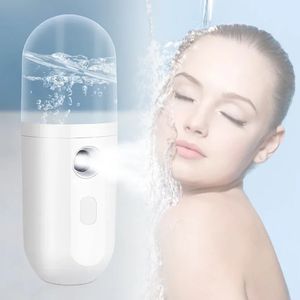 Nano Mist Fasial Papetter Sauna Facial Spray Pore Nettoying Tool USB Rechargeable Nebulizer Face Steamer Hydrating Beauty 240517