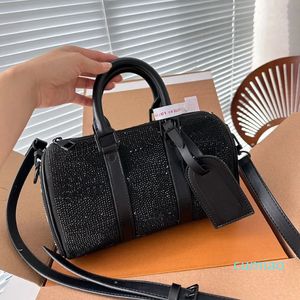 Nano Kussen Strass Mode Zwarte Keepall Handtas Luxe Designer Tas Dames Tote Bag Diamanten Crossbody Schoudertassen Kwaliteit Lederen Bagagelabel