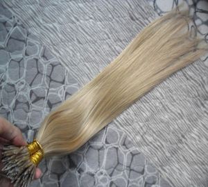 Nano Ring Human Hair Extensions Micro Perles PreatTached Remy Hair 16 22 pouces 1g 100s Virgin Remy Micro Perles Human Hair Extensio8448874