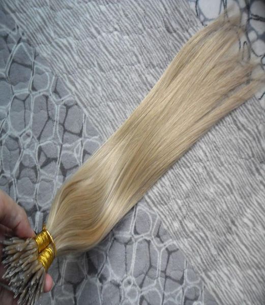 Nano Ring Human Hair Extensions Micro Perles PreatTached Remy Hair 16 22 pouces 1g 100s Virgin Remy Micro Perles Human Hair Extensio7765979