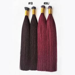 Nano Ringen Haarverlenging Remy Micro Bead Hair Extensions Keratine Fusion Echt haar 100 strengen 100g Zwart Bruin Blond 14-26 inch