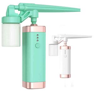 Nano Water Oxygen Injection Idratante Macchina Aerografo facciale Spray portatile Face Steamer Mist Cura della pelle Beauty Spa Spruzzatore 220505